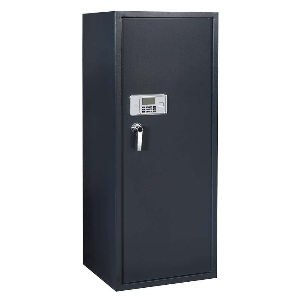 Asekaappi 20 aseelle 1450 × 600 × 500 mm – EN 14450 S1, digilukko, harmaa