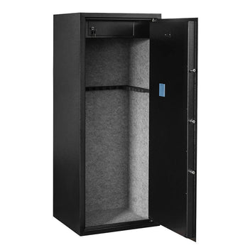 Asekaappi 20 aseelle 1450 × 600 × 500 mm – EN 14450 S1, digilukko, musta
