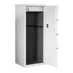 Asekaappi 20 aseelle 1450 × 600 × 500 mm – EN 14450 S1, digilukko, valkoinen