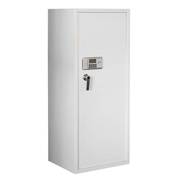 Asekaappi 20 aseelle 1450 × 600 × 500 mm – EN 14450 S1, digilukko, valkoinen