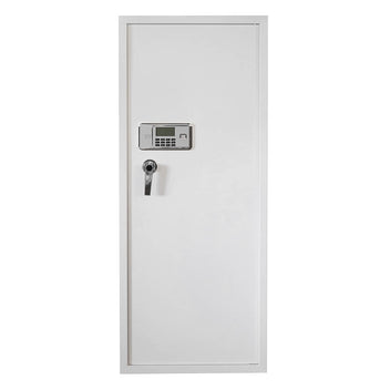Asekaappi 20 aseelle 1450 × 600 × 500 mm – EN 14450 S1, digilukko, valkoinen