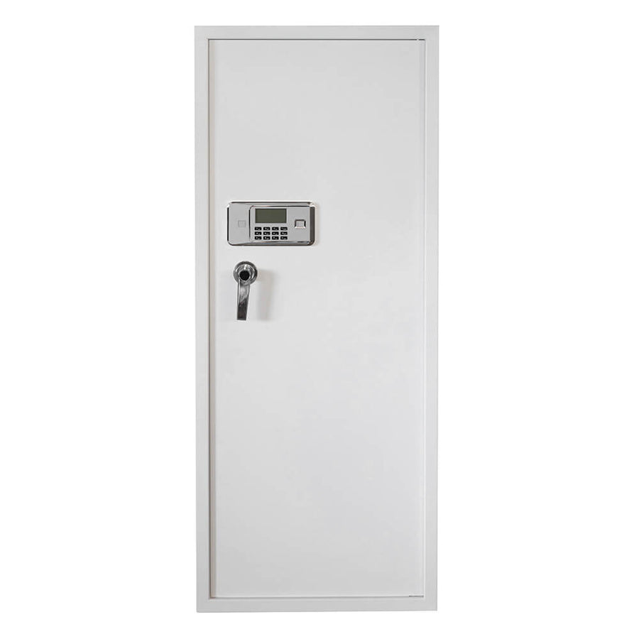 Asekaappi 20 aseelle 1450 × 600 × 500 mm – EN 14450 S1, digilukko, valkoinen