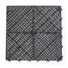 Autotallin lattialaatta 2 m², 12 kpl, 410 × 410 × 18 mm, musta
