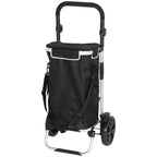 Ostoskärry 3-in-1 kylmälokerolla, 40 l irrotettava kassi, kokoontaitettava, 25 kg, musta