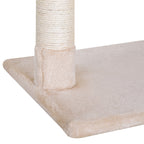 Kissan raapimispuu riippumatolla ja kolmella sisalpylväällä, 70 cm, beige