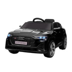 Lasten sähköauto Audi e-tron 12V, kaukosäädin, turvavyö ja musiikki, 3–5 v, musta