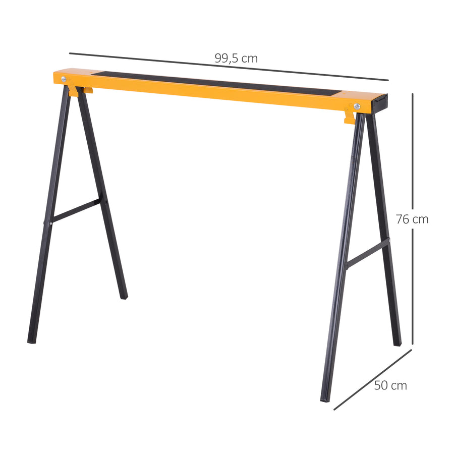 Sahapukki 2 kpl, liukumaton pehmuste, kantokahva, kantavuus 250 kg, keltainen