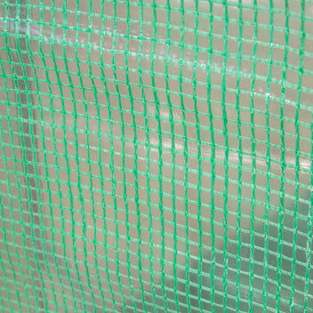 Kasvihuone kahdella rullaovella ja neljällä ikkunalla, 300 x 100 x 200 cm, vihreä