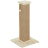 Korkea kissan raapimispylväs juuttiköydellä ja pallolla, 81 cm, beige