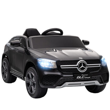 Lasten sähköauto Mercedes-Benz GLC Coupé 12V, kaukosäädin, LED ja musiikki, 3–6 v, musta