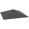Paksu varakatto 3 x 3 m paviljonkiin, Oxford 370 g/m², UPF30+, harmaa