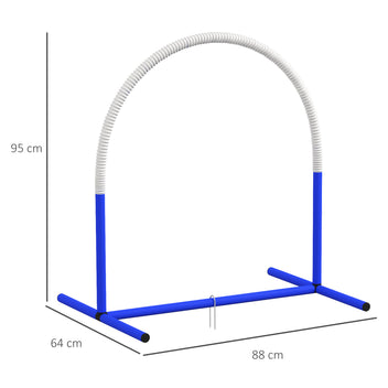 Koiran agility-kaaret 4 kpl aloittelijoille, kantolaukku, 88 x 64 x 95 cm, sininen/valkoinen