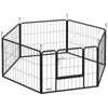 Koiran aitaus 6 paneelia ovella, taittuva, teräs, korkeus 60 cm, 160 x 80 cm