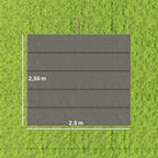Varakangas 3 x 3 m pergolaan liukukatolla, 250 x 255 cm, vaaleanharmaa