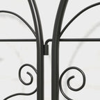 Metallisäleiköt lintukoristeilla, 2 kpl, 50 x 120 cm, musta