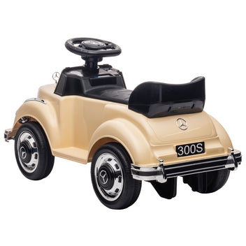 Lasten potkuauto Mercedes-Benz 300 S, säilytystila istuimen alla, 18–48 kk, beige