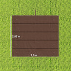 Varakangas 3 x 3 m pergolaan liukukatolla, 250 x 255 cm, kahvinruskea