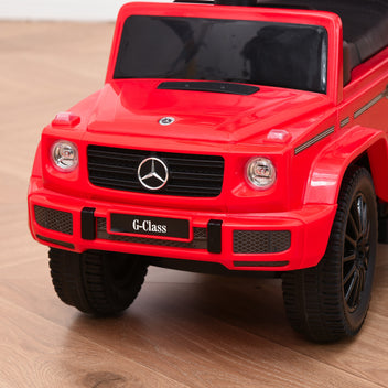Lasten potkuauto työntötangolla Mercedes-Benz G350, 3-in-1, 12–36 kk, punainen