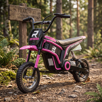 Lasten sähkömoottoripyörä 24V 350 W, kahvakaasu, takajousitus, 8–16 km/h, 8–12 v, pinkki