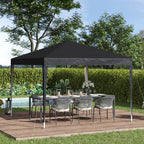 Pop-up-katos 2,95 x 2,95 m kantolaukulla, UV-suoja, musta