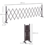 Jatkettava alumiininen saksiaita, 35–300 x 103,5 cm, tummanruskea