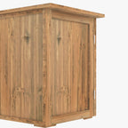 Matala puutarhakaappi magneettisalvatuilla pariovilla, 77 x 55 x 72 cm, ruskea