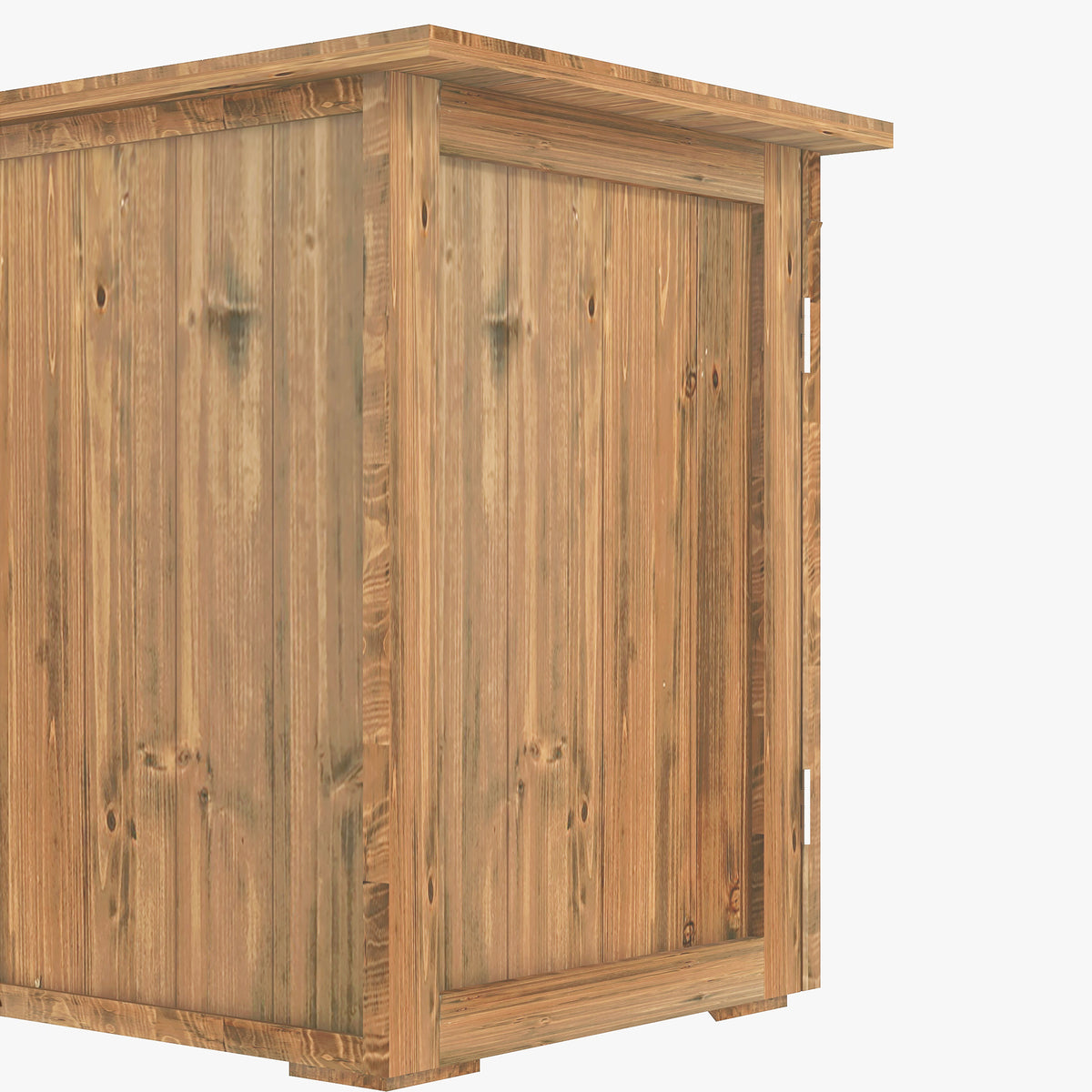 Matala puutarhakaappi magneettisalvatuilla pariovilla, 77 x 55 x 72 cm, ruskea
