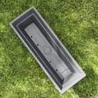 Pinottavat muoviset istutuslaatikot, 5 kpl, 59 x 21 x 16 cm, harmaa