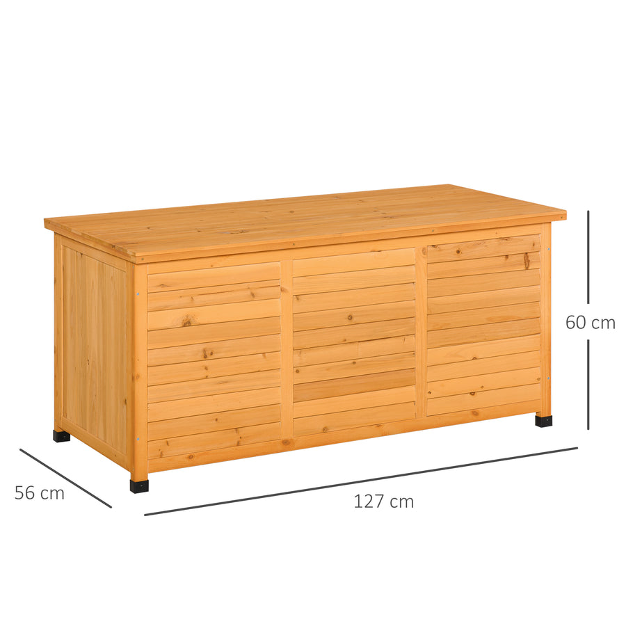 Puinen säilytyslaatikko ja penkki, 127 x 56 x 60 cm, keltainen