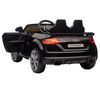 Lasten sähköauto Audi TT RS Roadster, kaukosäädin, musiikki ja LED, 3–5 v, musta