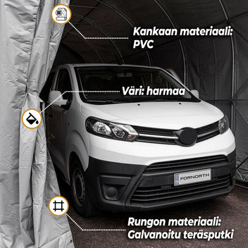 FORNORTH PRESSUTALLI 3,5X7,5M, VAALEANHARMAA 350G PVC