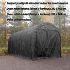 FORNORTH PRESSUTALLI 4X8M, MUSTA 500G PVC
