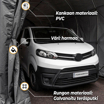 FORNORTH PRESSUTALLI 4X8M, TUMMANHARMAA 350G PVC