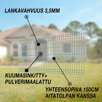 FORNORTH AITAELEMENTTI 103x250cm, VIHREÄ