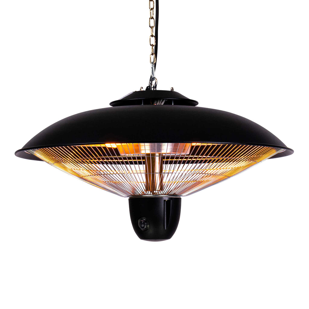 FORNORTH TERASSILÄMMITIN CEILING HEATER DELUXE 2000W + ETÄOHJAUS, MUSTA