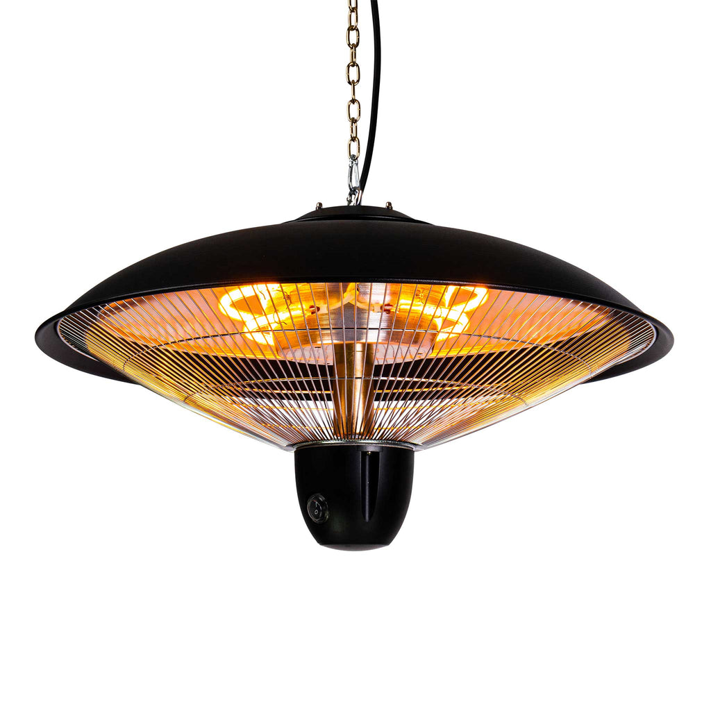 FORNORTH TERASSILÄMMITIN CEILING HEATER DELUXE 2000W + ETÄOHJAUS, MUSTA