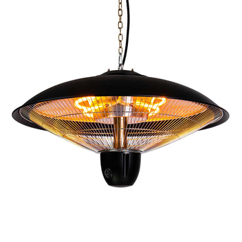 FORNORTH TERASSILÄMMITIN CEILING HEATER DELUXE 2000W + ETÄOHJAUS, MUSTA