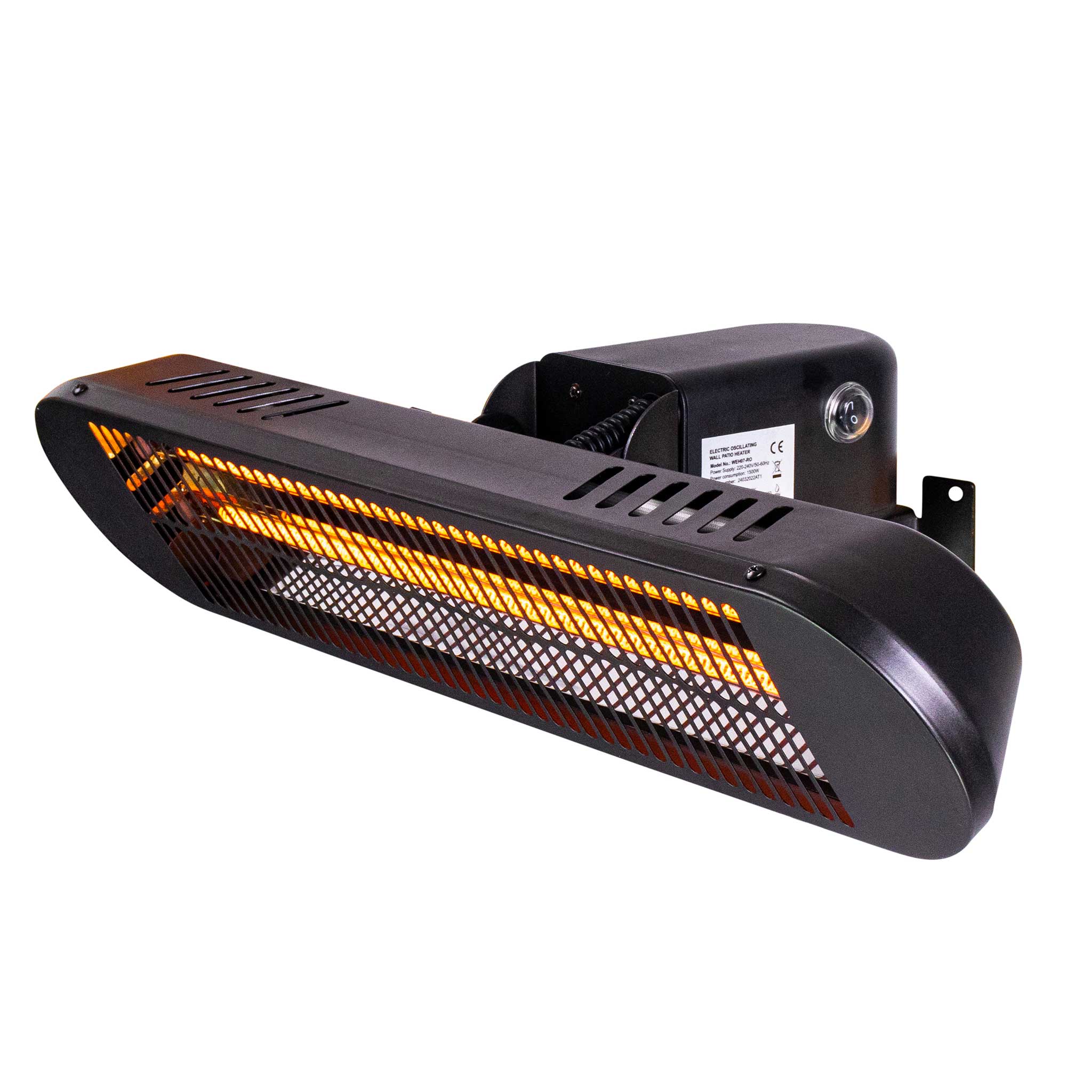 FORNORTH TERASSILÄMMITIN WALL HEATER PREMIUM 2000W + ETÄOHJAUS, MUSTA
