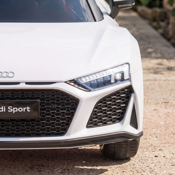 Lasten sähköauto Audi R8 Spyder, litiumakku, kaukosäädin, takajousitus, 3–6 v, valkoinen