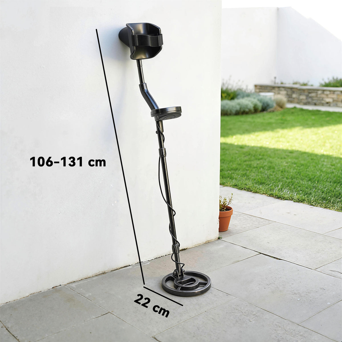 Metallinpaljastin 3 tilaa, IP68-kela 22 cm, LCD-näyttö, kuulokkeet ja lapio
