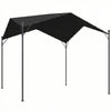 Pergola harjakatolla ja kolmiotuilla, 3 x 3 m, tummanharmaa