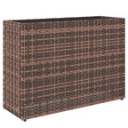Polyrottinkinen korotettu istutuslaatikko säädettävillä jaloilla, 81 x 28 x 58 cm, ruskea