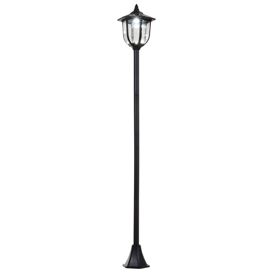 Aurinkopuutarhalyhty liekkiefektillä, 177 cm, musta