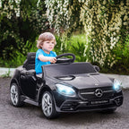 Lasten sähköauto Mercedes SLC 300, kaukosäädin, LED-valot ja musiikki, 3–6 v, musta