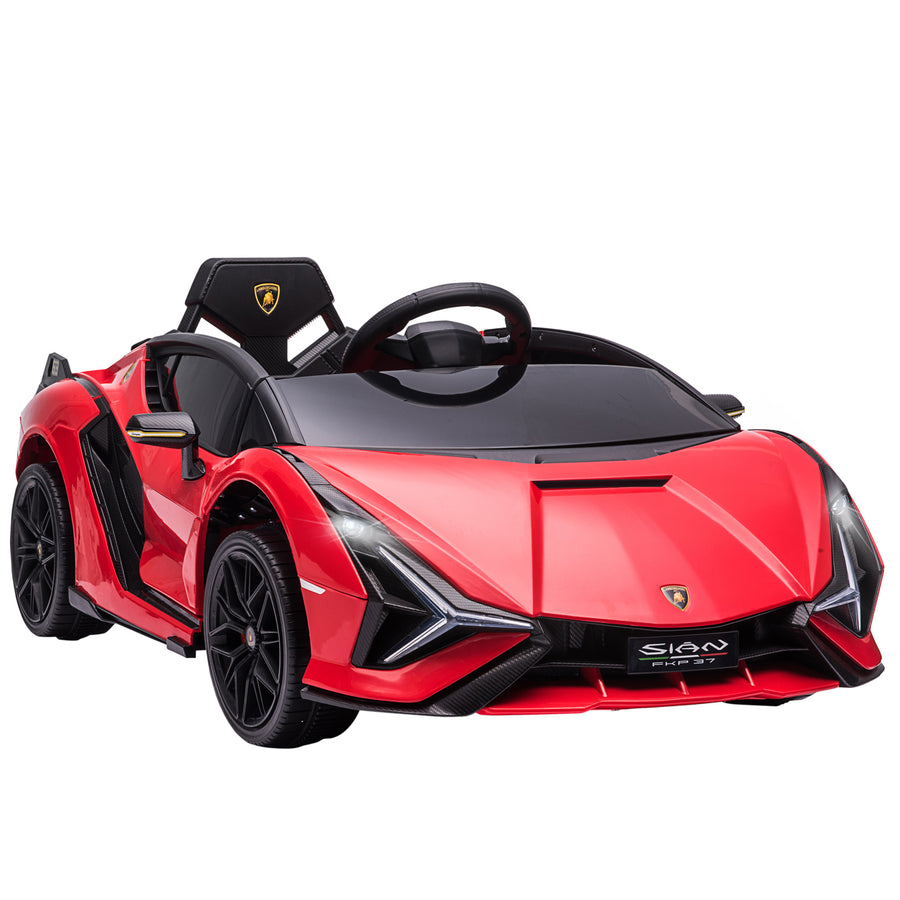 Lasten sähköauto Lamborghini Sián SUV 12V, kaukosäädin ja musiikki, 3–5 v, punainen