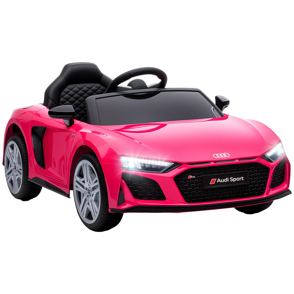 Lasten sähköauto Audi R8 Spyder, litiumakku, kaukosäädin, takajousitus, 3–6 v, pinkki