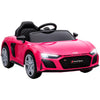 Lasten sähköauto Audi R8 Spyder, litiumakku, kaukosäädin, takajousitus, 3–6 v, pinkki