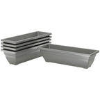 Pinottavat muoviset istutuslaatikot, 5 kpl, 59 x 21 x 16 cm, harmaa