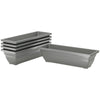 Pinottavat muoviset istutuslaatikot, 5 kpl, 59 x 21 x 16 cm, harmaa