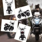 Lasten sähkömoottoripyörä Honda 12V tukipyörillä, musiikki ja valot, 3–6 v, valkoinen
